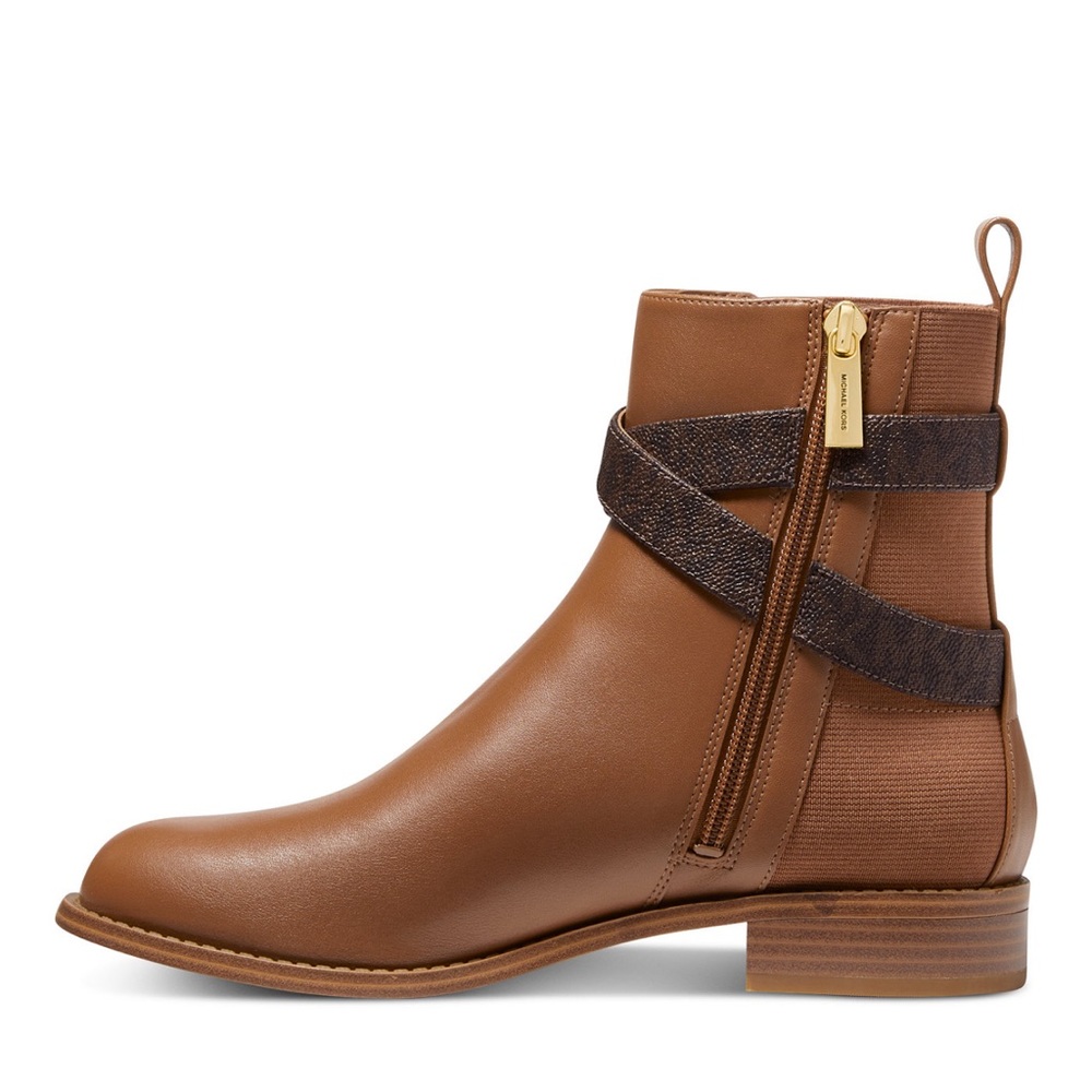 Michael Kors Women's Rory Signature Ankle Side-Zip Flat Booties - Picture 4 of 4